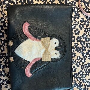 LC Lauren Conrad Black Pet Carrier with Penguin Design